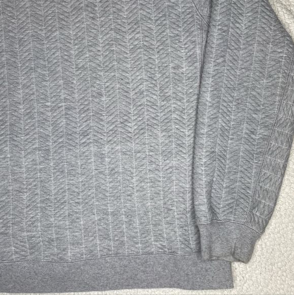 Prana Grey Herringbone Sweatshirt Size Large #O31 - Picture 8 of 8